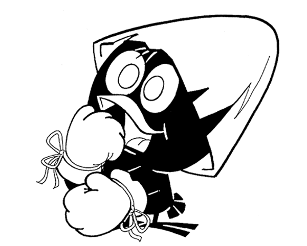 coloriage calimero boxeur